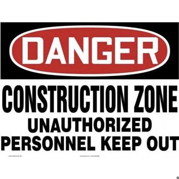 Accuform OSHA DANGER SAFETY SIGN CONSTRUCTIO MCRT027XV MCRT027XV - main